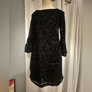 Tiana b velvet burnout little black dresss women’s girls special occasion size M